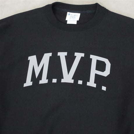 M.V.P. / REFLECTIVE M.V.P. LOGO CREW SWEAT / BLACK
