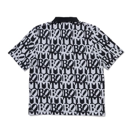 BoTT / SQUARE LOGO S/SL JACQUARD POLO / BLACK