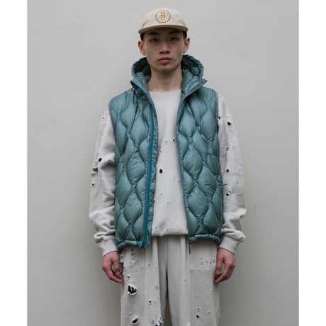 BAL / x TAION REMOVABLE SLEEVE DOWN JACKET / BLUE GRAY