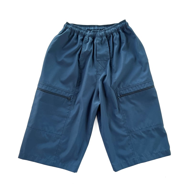 COMFORTABLE REASON / CROPPED SHORTS / WORK BLUE
