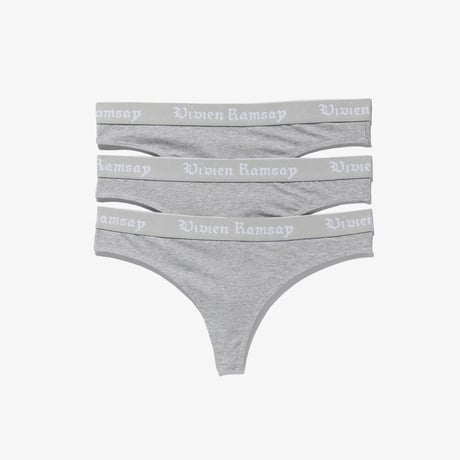 VIVIEN RAMSAY / THONG (3 PACK) / HEATHER GREY