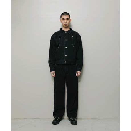 BAL / 12OZ STRAIGHT LEG 5P WASHED JEAN / WASHED BLACK