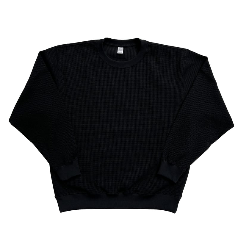 COMFORTABLE REASON / POLY WAFFLE SWEAT / BLACK