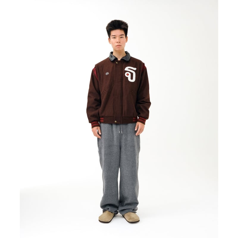 sol soonerorlater zip ブラウン SOL soonerorlater / VARSITY JACKET / BROWN | So