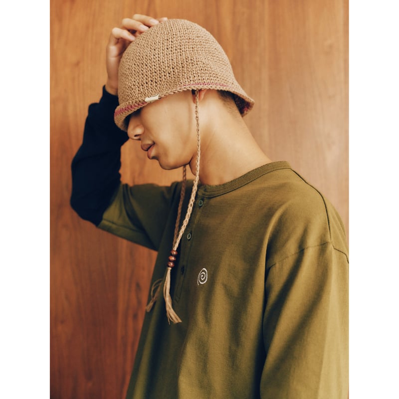 SOL soonerorlater / HAND-KNITTED HEMP HAT / BRO