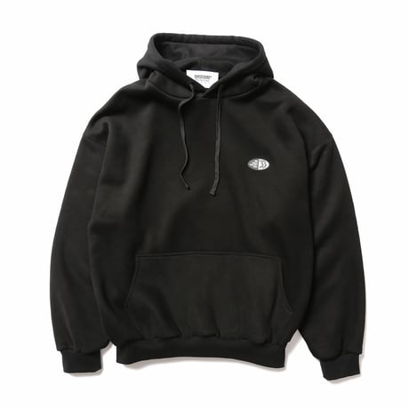 HOMBRE NINO / RUBBER LOGO HOODED PULL OVER / BLACK