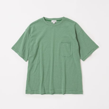 tone / RIB BORDER T SHIRT / GREEN