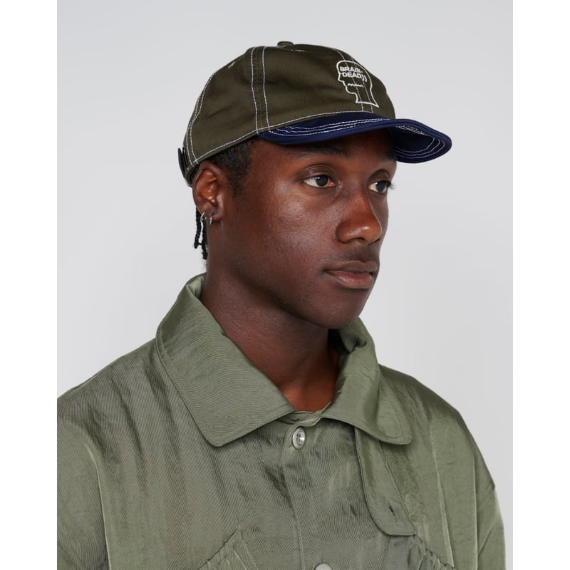 BRAIN DEAD / WIRE BRIM 6 PANEL HAT / FOREST GRE