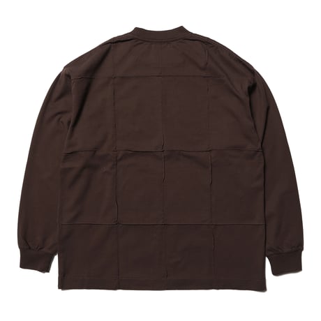 tone / PIMA COTTON PLEATS T SHIRT / BROWN