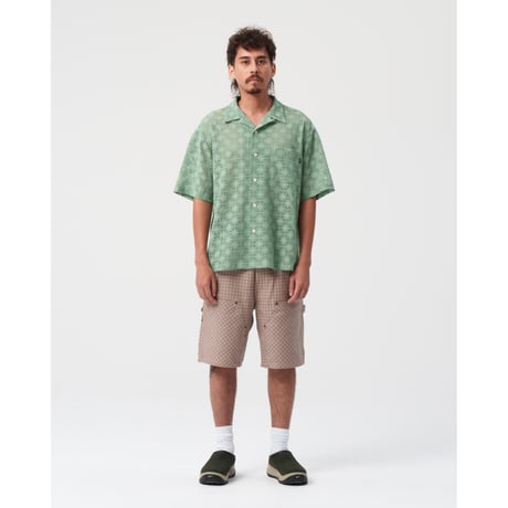 BoTT / PLAID DOUBLE KNEE SHORT / NATURAL