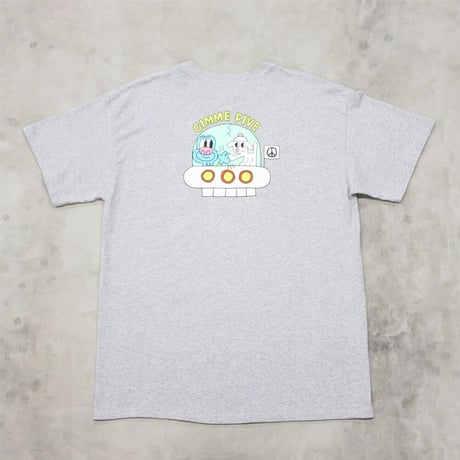 GIMME FIVE x TIM COMIX / SPACE SHIP TEE / HEATHER GREY