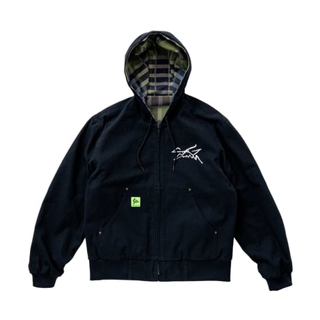 SPECIAL GUEST K.K. / DUCK CANVAS & THERMAL HOODED REVERSIBLE JACKET / NAVY