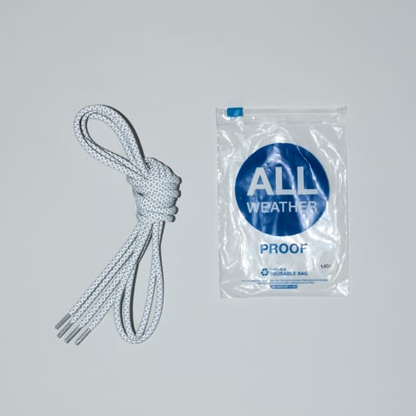 ALWAYTH / REFLECTIVE SHOE LACE (丸紐) / WHITE REFLECT