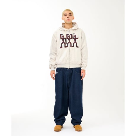 SOL soonerorlater / 3GUYS PADDED ZIP HOODIE / PURPLE