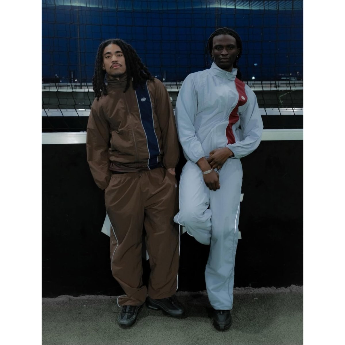 SOL soonerorlater / NYLON TRACK PANTS / BROWN |