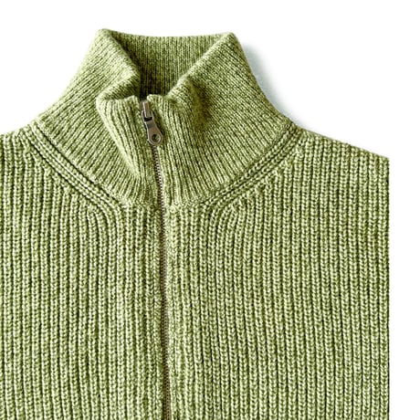 COMFORTABLE REASON / HALF ZIP KNIT / LIME