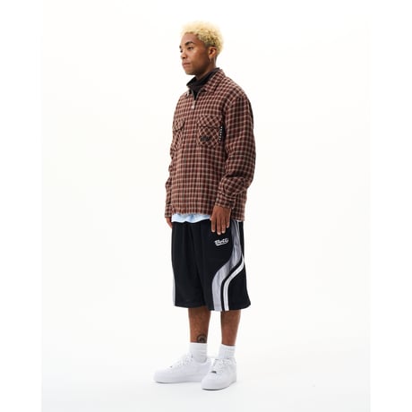 BoTT / ZIP-UP FLANNEL SHIRT / BLACK