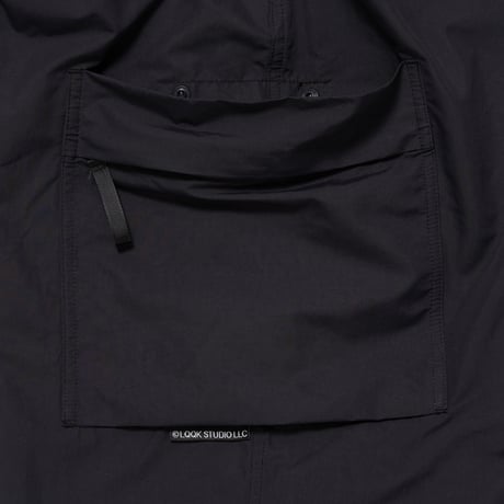 LQQK STUDIO / NYLON CARGO PANTS / BLACK