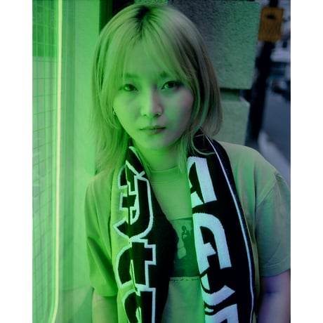 POLAR SKATE CO. / FOOTBALL SCARF / SQUARES / BLUE / GREEN