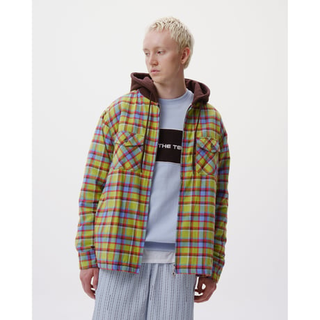 BoTT / HOODED FLANNEL SHIRT / GREEN