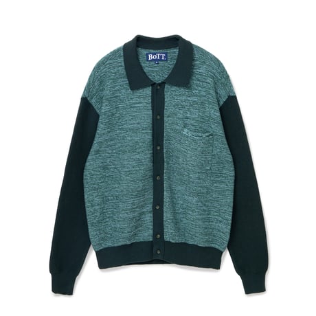 BoTT / MARLED KNIT POLO / DARK GREEN