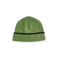 SNEEZE MAGAZINE / CONTRAST STRIPE WOOL BEANIE / GREEN