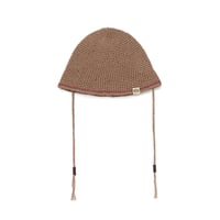 SOL soonerorlater / HAND-KNITTED HEMP HAT / BROWN