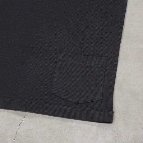 tone / SUPIMA RIBED CREW NECK SHIRT / CHACOAL
