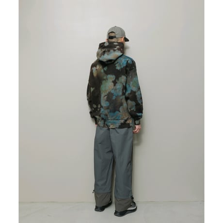 BAL / LOGO TIE DYE HOODIE by YUKIDYE / BLACK