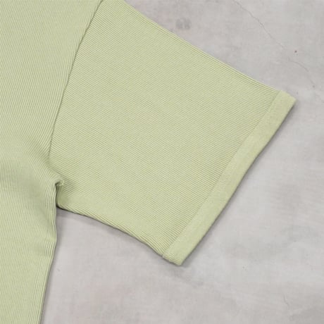 tone / SUPIMA RIBED CREW NECK SHIRT / MOSS