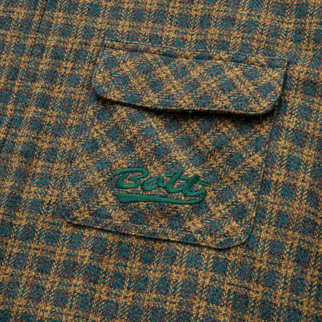BoTT / ZIP UP FLANNEL SHIRT / GREEN