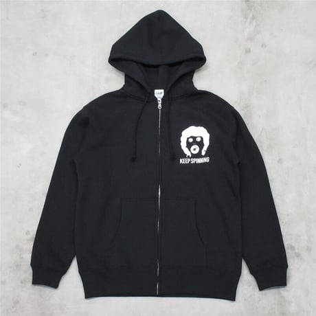TILT / SPINNING ZIP HOOD SWEAT / BLACK