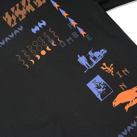 HOMBRE NINO / S/S PRINT TEE (CREATURE) / BLACK