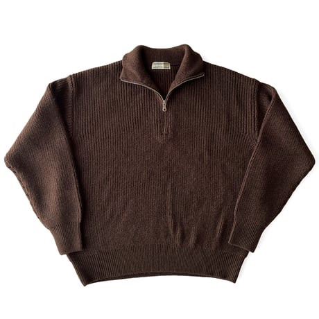COMFORTABLE REASON / HALF ZIP KNIT / BROWN
