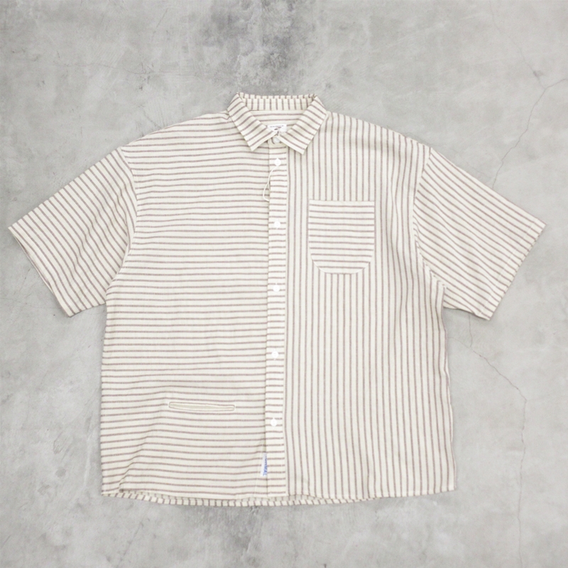 NOROLL / NORMAL SHIRT STRIPE S/S / BROWN | Soph