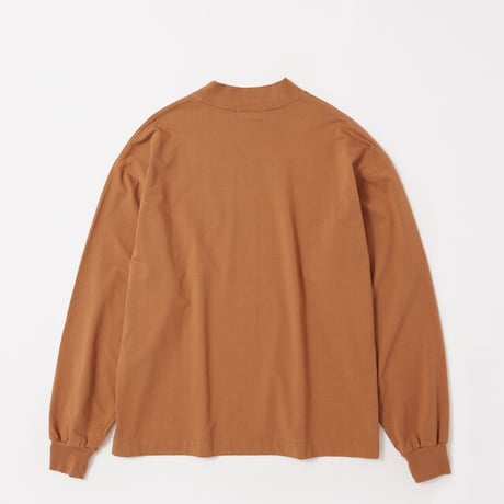 tone / SUVIN COTTON L/S T SHIRT (MOCK NECK) / DEEP ORANGE
