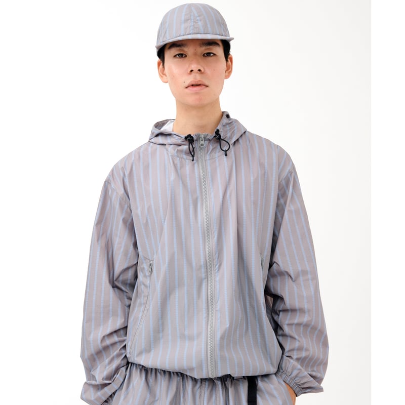 SOL soonerorlater / STRIPE NYLON SOFT CAP / GRA