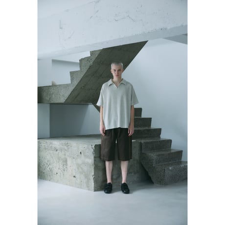 COMFORTABLE REASON / BOTANICAL WAX AGING SHORTS / ACID BROWN