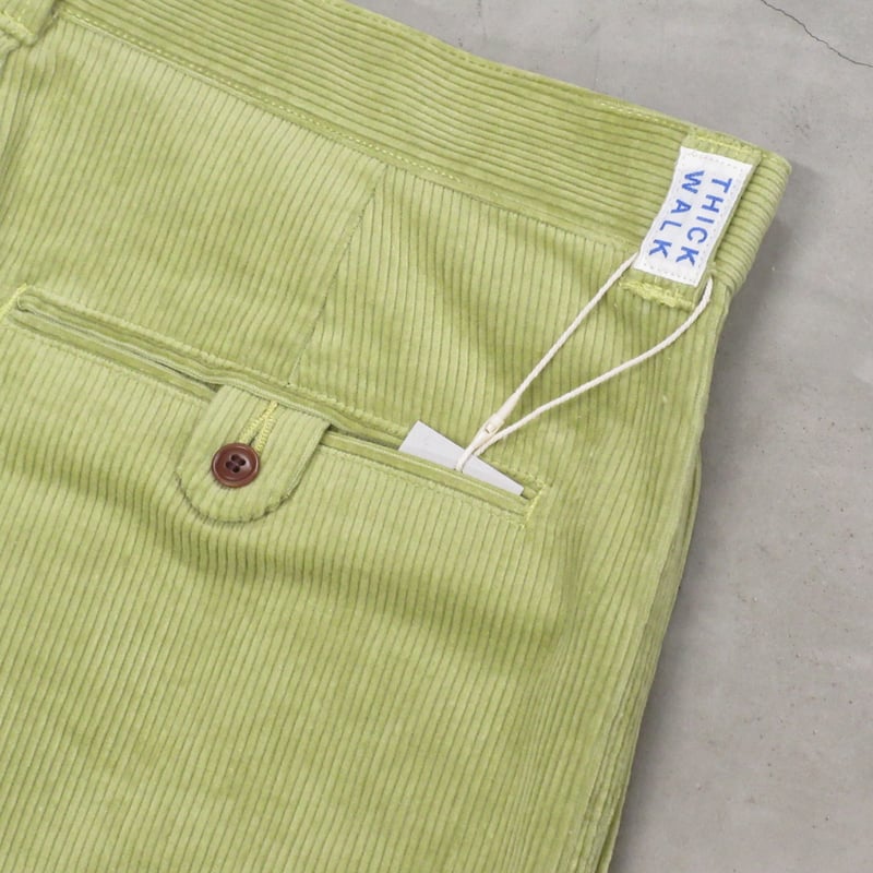 NOROLL / THICK WALK CORDS PANTS / LIME GREEN |