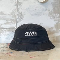 4WD  (4 WORTH DOING) / GRADIENT STITCH NYLON BUCKET / BLACK
