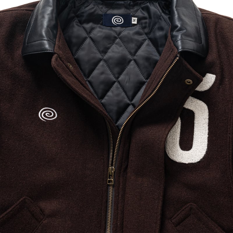 ジャケット・アウター sol soonerorlater SOL soonerorlater / VARSITY JACKET / BROWN | So