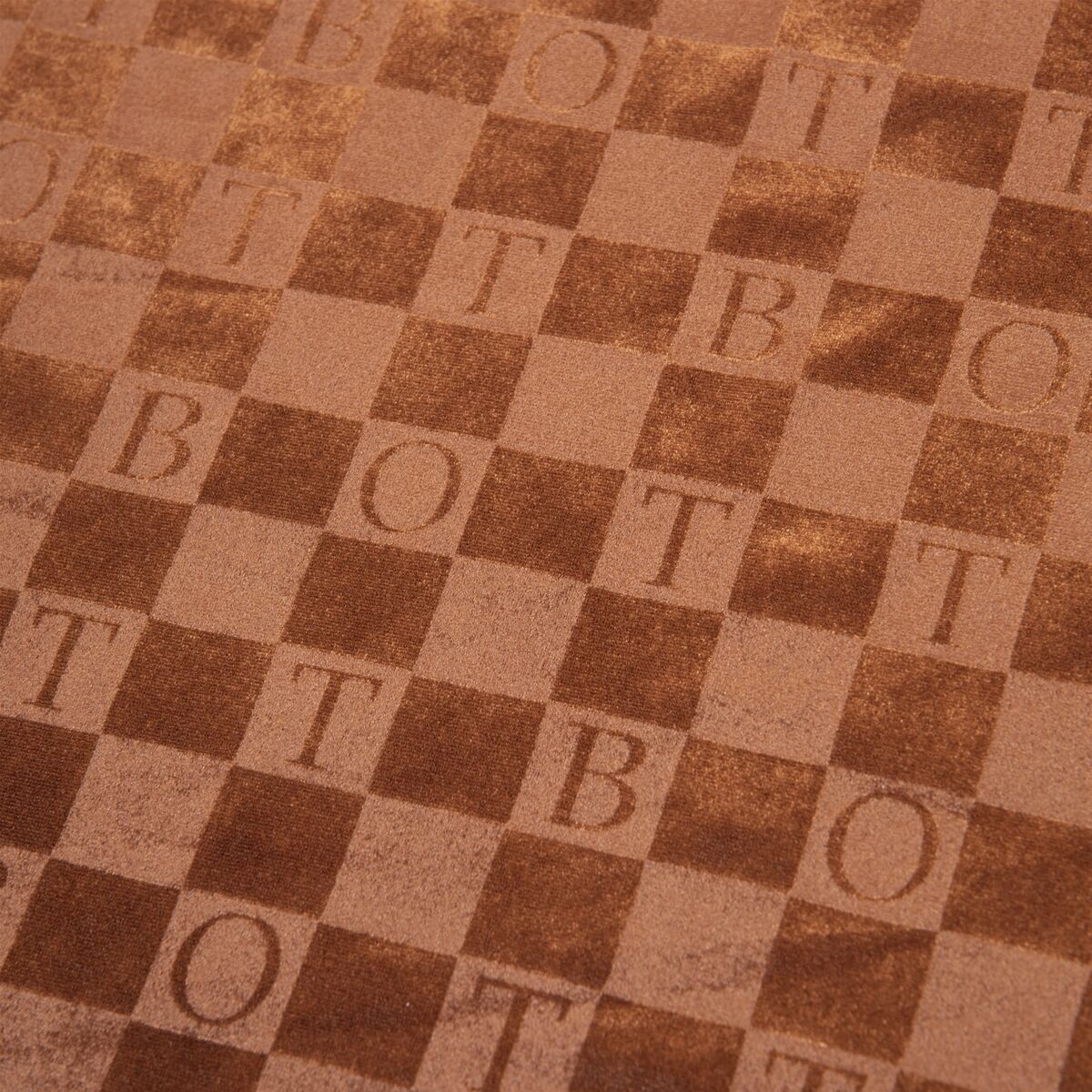 BoTT / CHECKERBOARD VELOUR POLO / BROWN