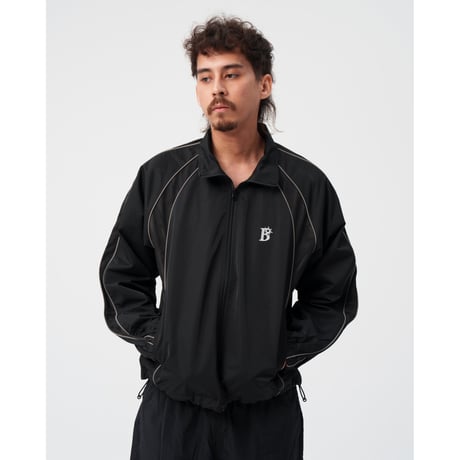 BoTT / MESH PANEL TRACK JACKET / BLACK
