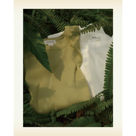 tone / SUPIMA RIBED CREW NECK SHIRT / CHACOAL