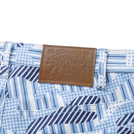 SPECIAL GUEST K.K. / SHIRT PATTERN CAMO BAGGY SHORT / LIGHT BLUE