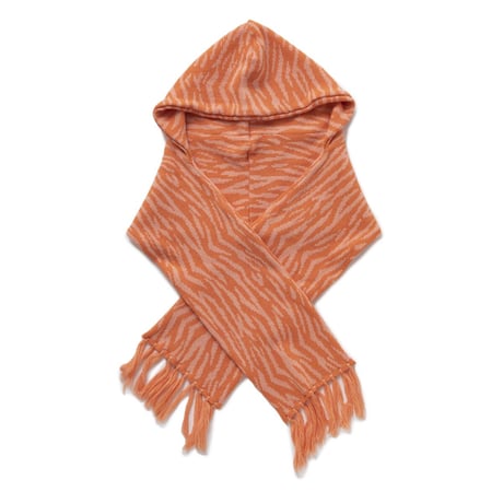 BoTT / ZEBRA HOOD SCARF / ORANGE
