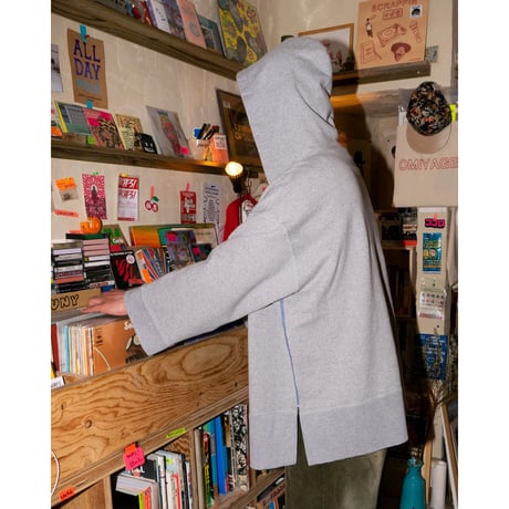 ON-AIR / HEAVY FLEECE BAJA HOODIE / GREY HEATHER