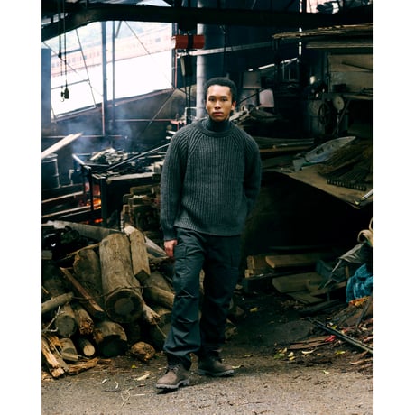 tone / FISHERMAN SWEATER / CHACOAL