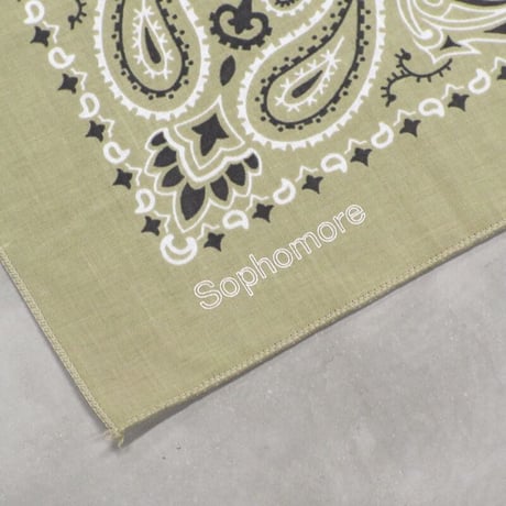 Sophomore / LOGO BANDANA / BEIGE