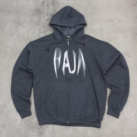PAJA STUDIO / MATION LOGO ZIP-UP HOODIE / GRAY